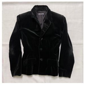 Vintage Bisou Bisou by Michele Bonbot Black Velvet Blazer | B18